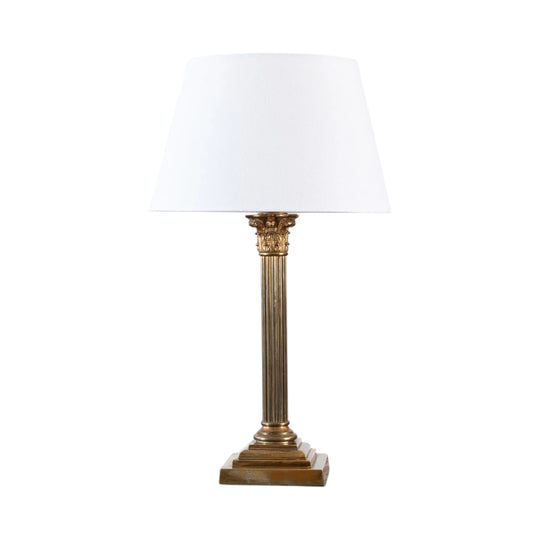 French Brass and Ormolu Corinthian Table Lamp, 20th Century