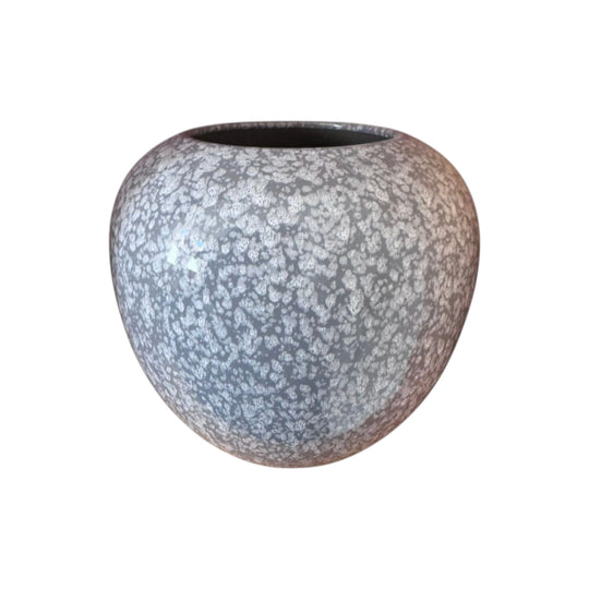 Vase Decorative Ceramic Pot Grey Textured Modern Home Decor