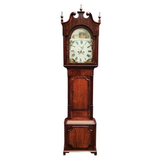 Antique Mahogany Longcase Clock John Topham Cheshire c1830 Working. B12988