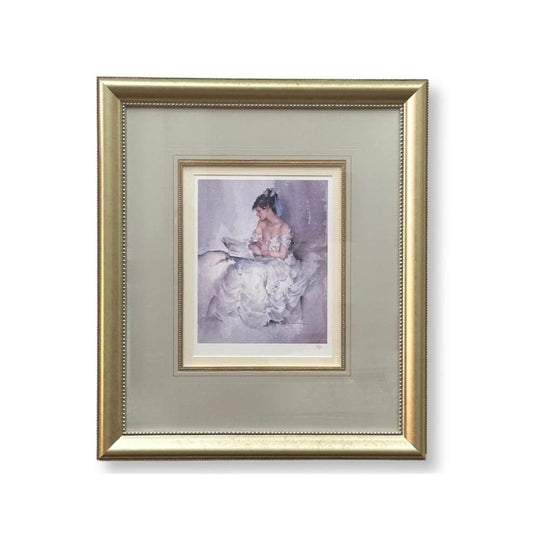 William Russell Flint (1880-1969) Lady Reading in White Dress Ltd. Ed. 617/750