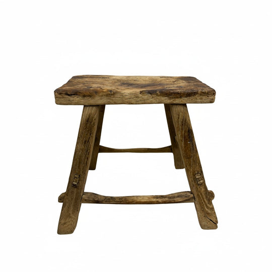 Oversized Chinese Elm Stool
