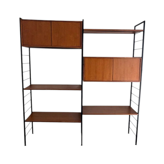 Vintage Ladderax 2 bay Modular Shelving Unit