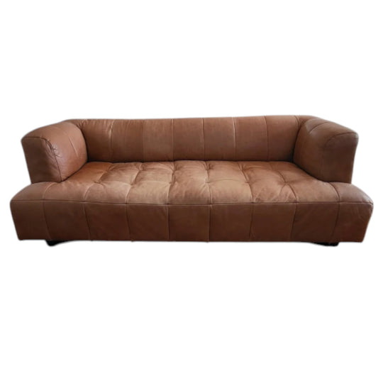 Full-Grain Leather Sofa | Contemporary | 222cm