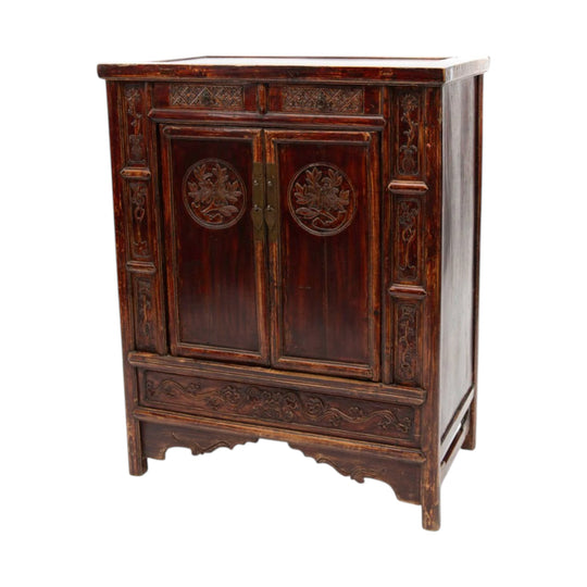 Cabinet with peony medallions
