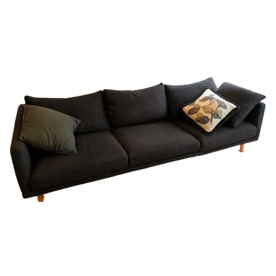 Cosh 3 Seater Sofa Charcoal Fabric Modern Designer Lounge Couch