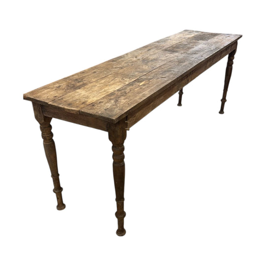 Vintage Indonesian Narrow Teak Console Table