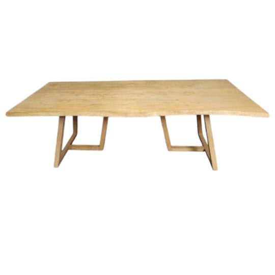 Modern Light Oak Dining Table with Live Edge