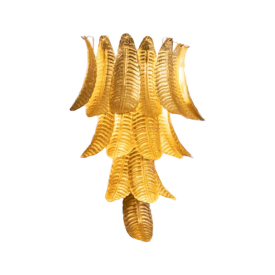 'Bosa' Contemporary Italian Murano Gold Leaf Wall Sconce by eModerno