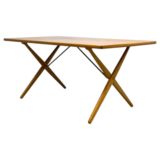 Hans Wegner for Andreas Tuck Model AT 303 Teak and Oak Dining Table. Danish, 1950s