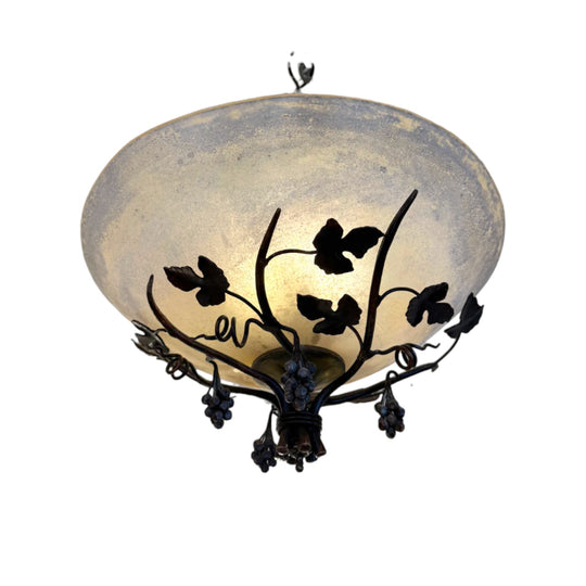 Art Nouveau Wrought Iron Pendant