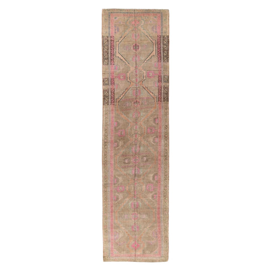 Vintage Caucasian Kazak Rug, Elongated Rectangular – 98 x 386 cm