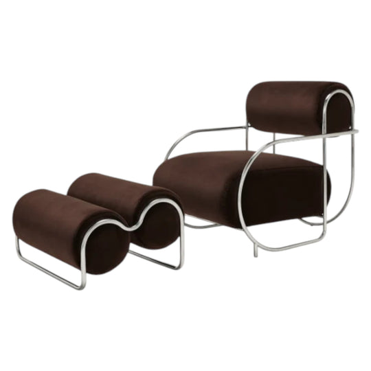 Chromeo Armchair and Ottoman