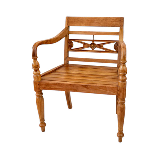 Armchair Solid Timber Carver Chair Vintage Wooden Arm Chair Colonial Style