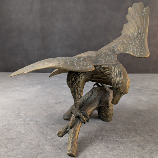 Cast Bronze Eagle Sculpture | Mid 20th Century