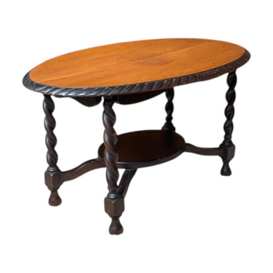 antique oak barley twist table