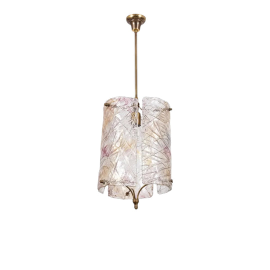 Mazzega Murano Chrome Metal Pendant