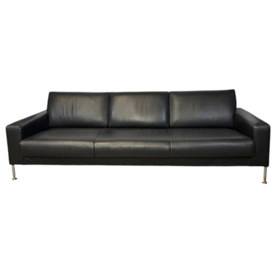 Black Leather King Furniture Sofa