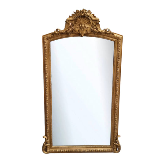 Stunning Antique Louis XV Style Mantle Mirror