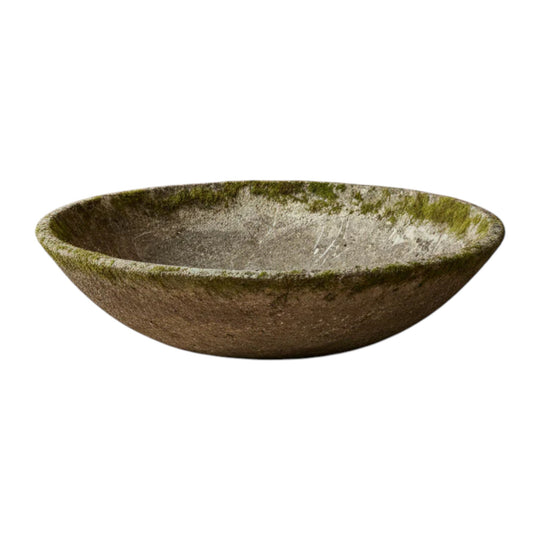 Willy Guhl Large Concrete Saucer Planter – Vintage French Garden Planter
