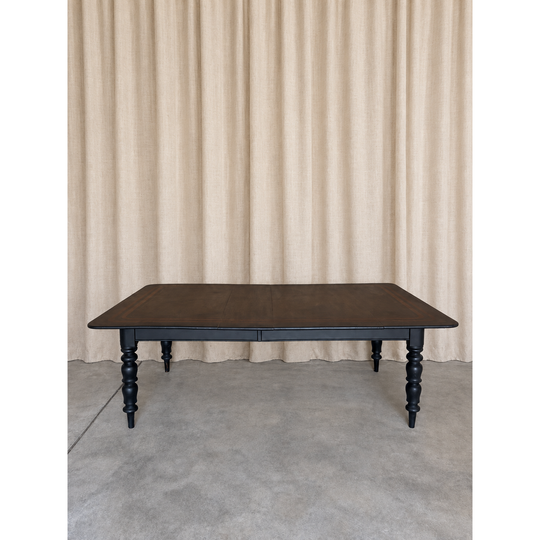 Solid Timber Table with Inlay-Effect Top