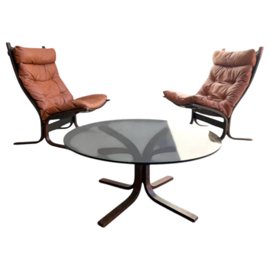 Signature Vintage Ingmar Relling Siesta Set – Two Lounge Chairs & Rare Coffee Table