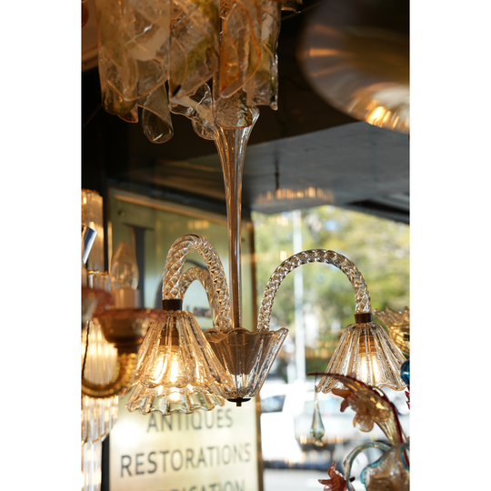 Barovier & Toso Art Deco Murano Chandelier