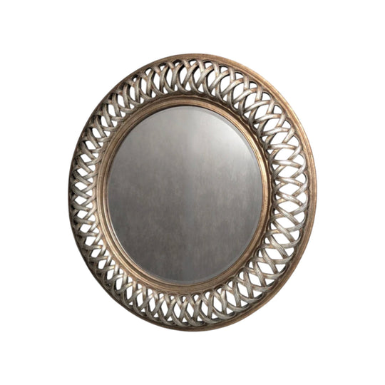 Gallery Scale Round Mirror | Braided Frame