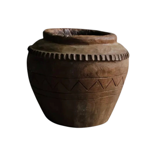 Vintage Teak Pot