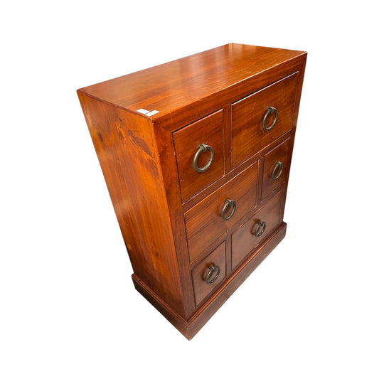 Oriental Style Wooden Chest of Drawers