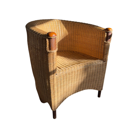 Chubby Vintage Wicker Armchair