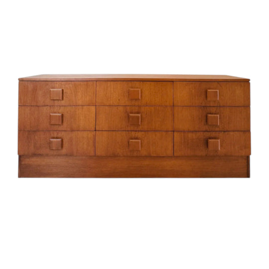 Fully Restored Mid Century 9 Drawer Chest