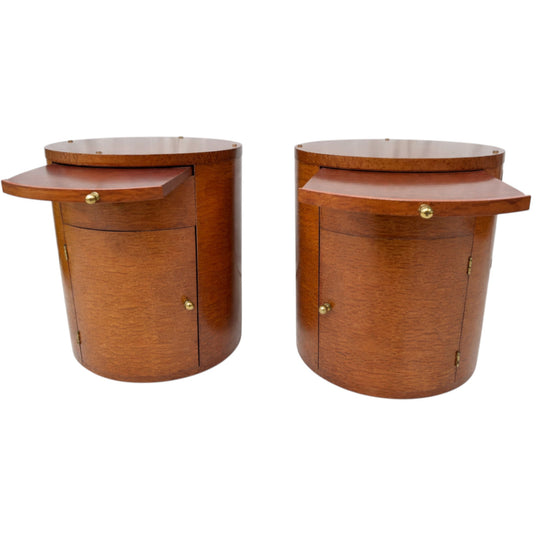 Vintage Birch Side Tables - Pair
