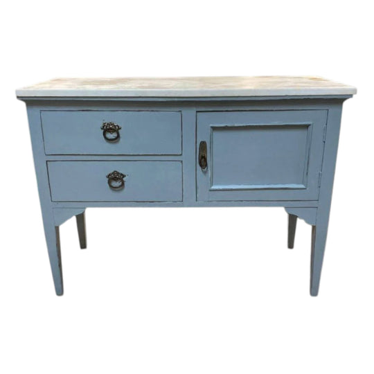 Nice Oak Washstand Base with Marble Top