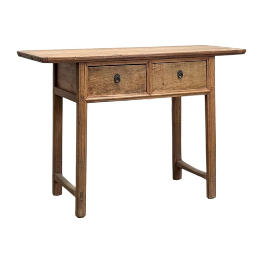 2 Drawer Elm Table