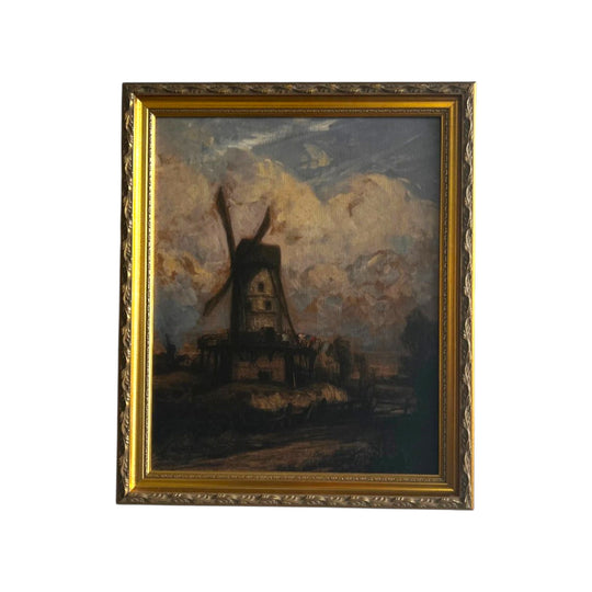 A Windmill against a Cloudy Sky - Print in Frame