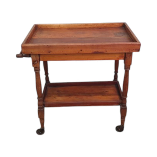 Vintage Australian Kauri Pine Drinks Trolley