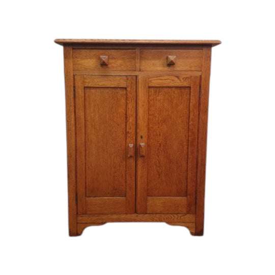 English Arts & Crafts Movement Oak Cabinet