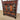 Antique Chinese Elm Shelf Stand with Bronze Handles