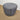 Round Charcoal Grey Fabric Ottoman