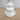 Vintage Carved Alabaster Table Lamp with Floral Etchings