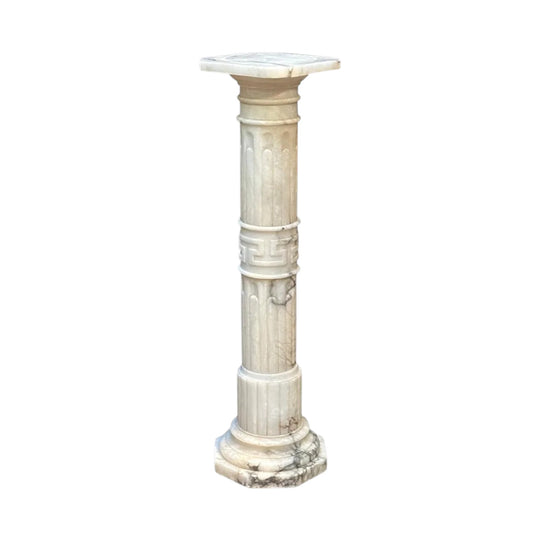 19th century Italian turned marble pedestal c.1870