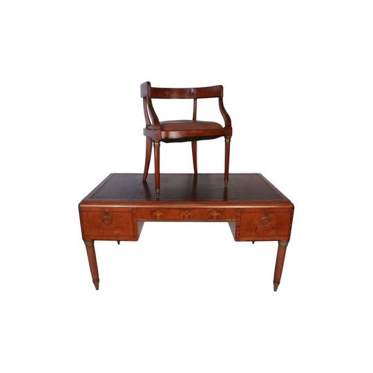 20th Century French Art Deco Writing Desk with matching Chair and (optional) original Cabinet