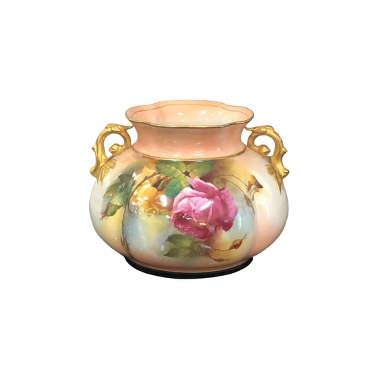 20th-Century Royal Worcester Hadley Shape Squat Vase, c.1908