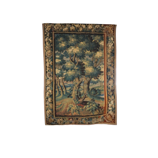 Huge Early 1700's Verdure Aubusson Tapestry