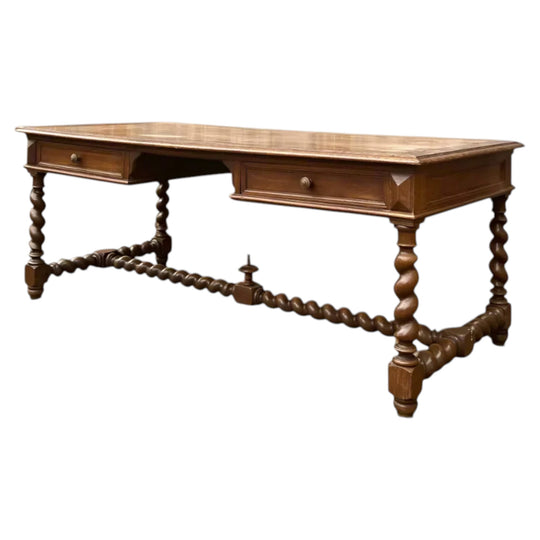 French Oak Library Table