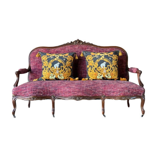 Antique French Louis XV Walnut Settee