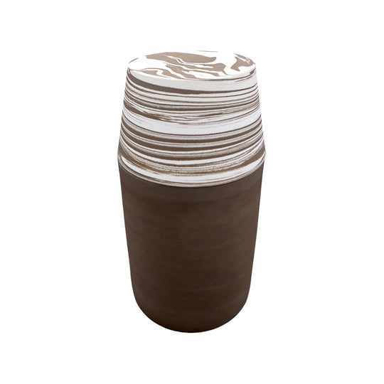Box Style Vase with Neriage Lid made by Remi Fontaine (France) with removable lid