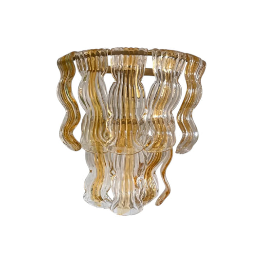 Mid-Century Murano Wave Sconce