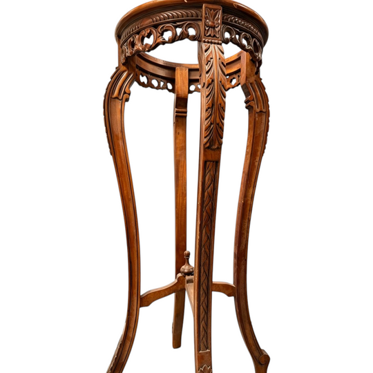 1677: The Heirloom Pedestal: Hand-Carved Classic Stand