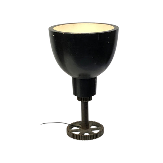 Black Industrial Up Light Table Lamp